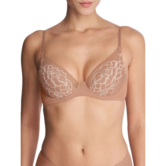 Natori Bra Flora Contour Underwire Bra 34G Beige 721150 - Picture 1 of 13